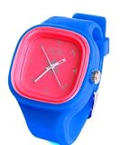 Epic Timepieces: The Catalyst- Hot Pink on Electric Blue (Includes Additional White Band)