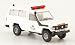 Produkt-Bild: Toyota Land Cruiser (HZJ 78), Rot-Kreuz Belgien, Ambulanz, Modellauto, Fertigmodell, Busch 1:87