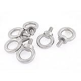 uxcell　アイボルト　304ステンレス鋼　シルバートーン　M10 x 20mmネジ　6個入り