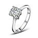Yoursfs 1ct Solitaire Cubic Zirconia CZ Simulated Diamond Wedding Engagement Rings for Women Four Prongs