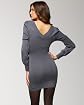 Ruched V Neck Sweater Dress - Web Exclusive Product Image