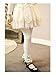 Zhuannian Little Girls Bowknot Lace Leggings (4-5T, Beige 1154)