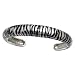 Tiger Enamel Sterling Silver Bangle