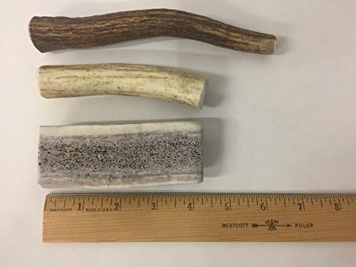 Doggie Dealz Elk Antler Dog Chew - All Natural &amp; Organic Premium Grade A Treat from Wild Elk - Made in the USA (Starter Pack, Puppy)