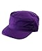 NYFASHION101 Fashionable Solid Color Unisex Adjustable Strap Cadet Cap, Dark Purple