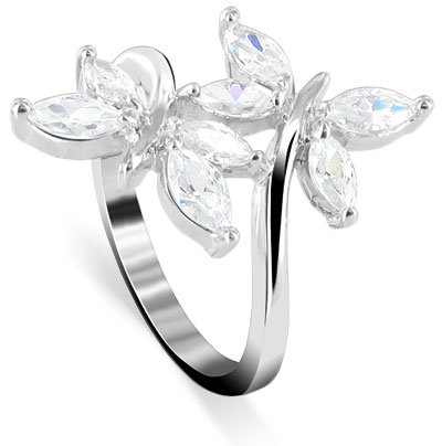 TDRS068 Nickel Free .925 Sterling Silver Marquise 