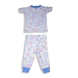 B.T. Kids - Infant Baby Boys Short Sleeved Cotton Pajama Set, Blue, Multi
