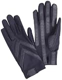 Isotoner Womens Spandex Shortie Unlined Glove,Navy,One Size