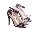 Patent Open Toe Ankle Single Strap High Heel Sandal