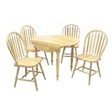 Review Target Marketing Systems 44209 / 5 Piece Drop Leaf Dining Set, Natural
