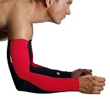 Assos ArmWarmer S7 Fahrrad Armlinge rot/weiss Swiss