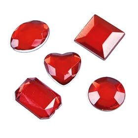  Red Adhesive Jewels (50 pc)