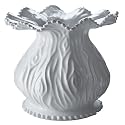 Lazy Susan Vintage Root Pot Belly Vase, White