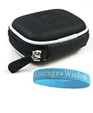 Black Secure digital media memory card case holds up to 12 SD cards + Wisdo ....