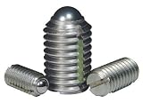 1/4-20 x .55, End force-2.92 lbs., Inch, Steel Nose/Plunger, Std. End Pressure, Slotted Style, w/Long-Lok Thd. Lock, Ball Plunger, Kipp (1 Each)