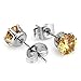 8 Pairs Stainless Steel Stud Earrings Cubic Zirconia Multicolor Hypoallergenic