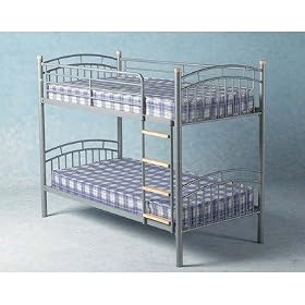 New Vernon Single Bunk Bed Frame in Silver