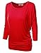 NINEXIS Women's Basic 3/4 sleeve Dolman Top