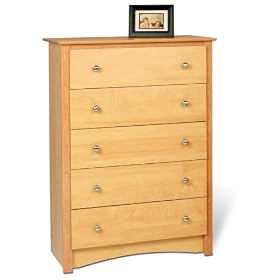 Prepac Sonoma Maple 5-Drawer Chest