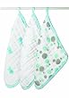 aden + anais 3 Pack Muslin Washcloths, Hide and Sea