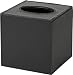 Black Leatherette Tissue Box Cover