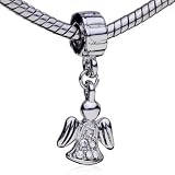 Pugster Angel With Wings Dangle European Bead Charm Fits Pandora Charms Beads