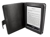 Zoom Produkt-Bild: Navitech Echte Schwarze 6 Zoll Bycast Leder Flip Buch Stil Trage Tasche / cover F&uuml;r Das Sony PRS T1 und PRS T1 BC Touch e-reader