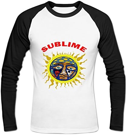 Knocktry Mens Fashion Sublime Sun DIY Baseball Long T Shirt XXL White