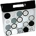 Kingsley Travel/Cosmetic Bag Clear with Black/White/Gray Dots, Clutch