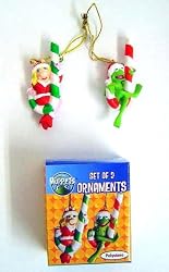 The Muppets Hanging Ornament Set Miss Piggy and Kermit the Frog