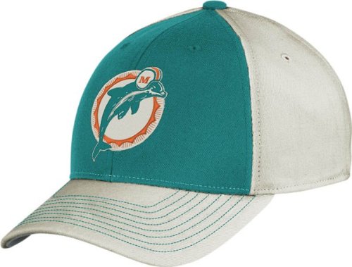 NFL Men's Miami Dolphins Classics Structured Flex Hat - Tw92Z (Putty, Large/X-Large)