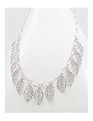 Leaf Necklace In 92.5 Sterling Silver