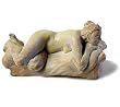 Reclining Nude Sculpture in Cast Stone