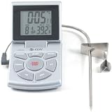 CDN Silver Combo Probe Digital Thermometer and Timer - with Spanish