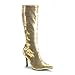 Gold Sandals Size 4 Gold Sequin Knee Length Boots Fancy Dress Size 4-5