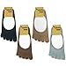 kilofly Women's Low Cut No Show Full Toe Socks Value Pack [Set of 4 Pairs]
