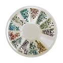Nail Art Rhinestone Wheel - 1.5mm Round 12 Colours 600psc