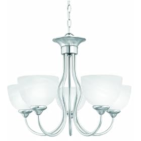 Thomas Lighting Pl8015-78L Tahoe Five-Light Energy Star Certified Chandelier, Brushed Nickel