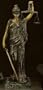 Executive Lawyer Gift Bronze 23" Blind Lady Justice On Marble Base Statue Sculpture