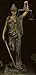 Executive Lawyer Gift Bronze 23" Blind Lady Justice On Marble Base Statue Sculpture
