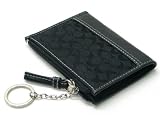 AUTHENTIC COACH SOHO SIGNATURE CHELSEA MINI SKINNY CARD COIN CASE 40799 (Black, Black)