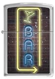Zippo Custom Lighter - Neon Bar Sign Light Up RARE!