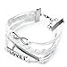 CAETLE® Fashion Infinite Bracelet Cross Bangle White Leather Knit Rope Love Punk Charms
