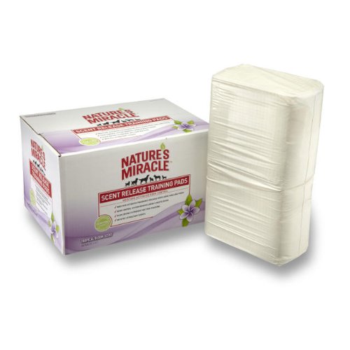 Nature's Miracle Scent Release Training Pads, Tropical Bloom Scent, 100 Count (NM-5374)