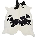 Safavieh Rug Collection Vaquero 4-Foot 6 by 6-Foot 6 Handpicked Argentinian Cowhide Area Rug, Natural Black and Off-White