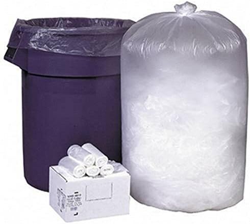 AZM Home Kitchen 40-45 Gallon Trash Can Liners (Clear) 250 Per Case