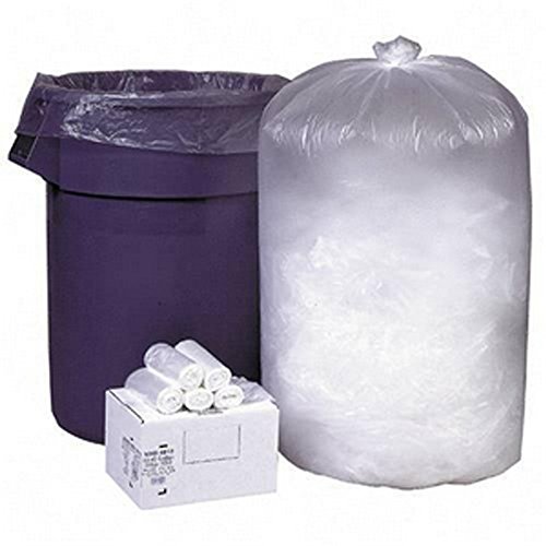 AZM Home Kitchen 40-45 Gallon Trash Can Liners (Clear) 250 Per Case