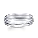 14K Wedding Band Men\'s 6MM Comfort Fit Millgrain White Gold Ring For Size 11.5