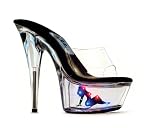 Ellie Shoes Women's 609-TRUCKGIRL 6 Pointed Stilletto Platform Mule w/Light Up Truckgirl