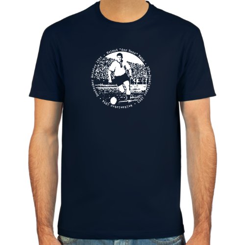 T-Shirt Helmut Rahn, “der Boss” ::: Farbauswahl: schwarz, oliv oder navy ::: Größen: S-XL ::: Fußball-Kult